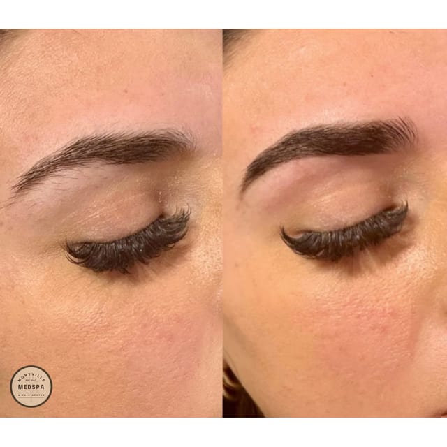Before and after: brow wax & tint