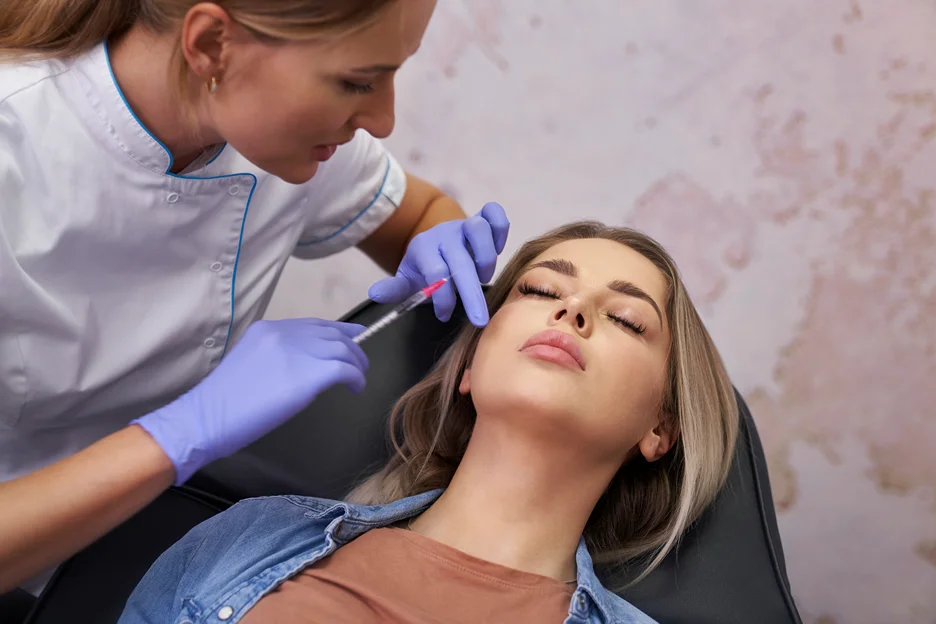 lip fillers for wrinkles treatment inside a beauty clinic